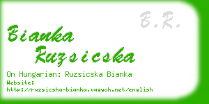 bianka ruzsicska business card